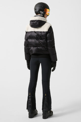 Dia Satin Shearling Down Ski Jacket