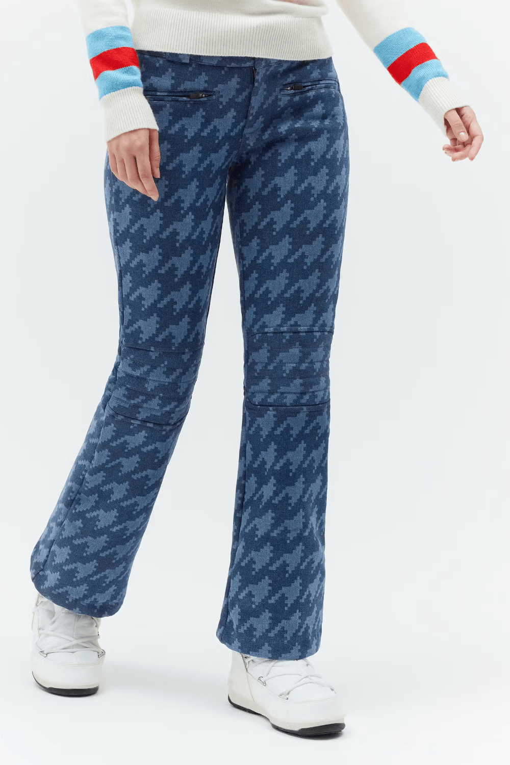 Perfect Moment X Dl1961 Auroral Houndstooth Denim Flared Ski Pants in Blue  for Men